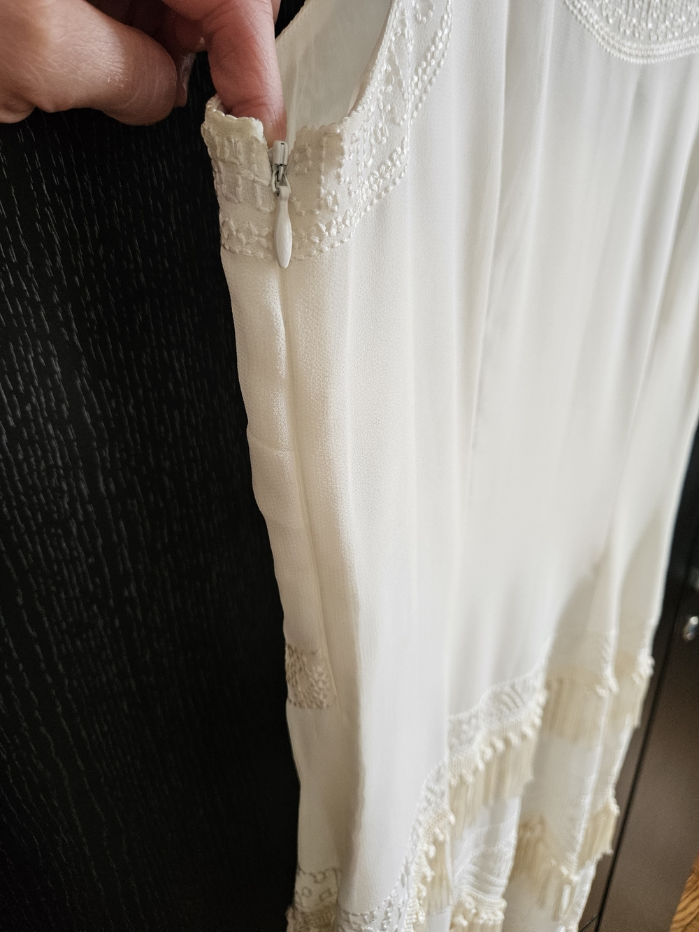 Art Deco Beaded Fringe Mini Dress • Gatsby Flapper Style •French Connection - Picture 6 of 10